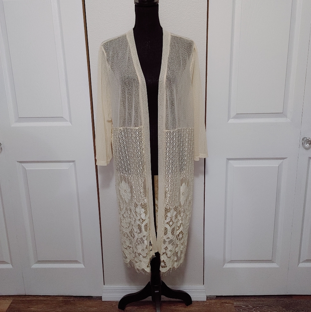 Elegant Cream Lace Women Top